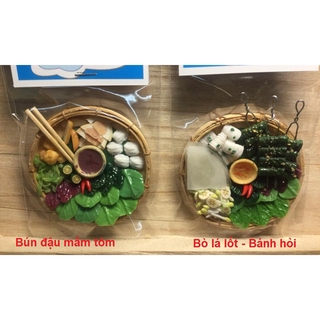 Móc khóa/ Hích tủ lạnh Món ăn mini làm từ đất sét nhật