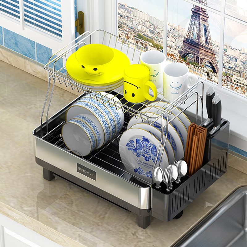 Kệ úp bát Sinoart - inox 2 tầng