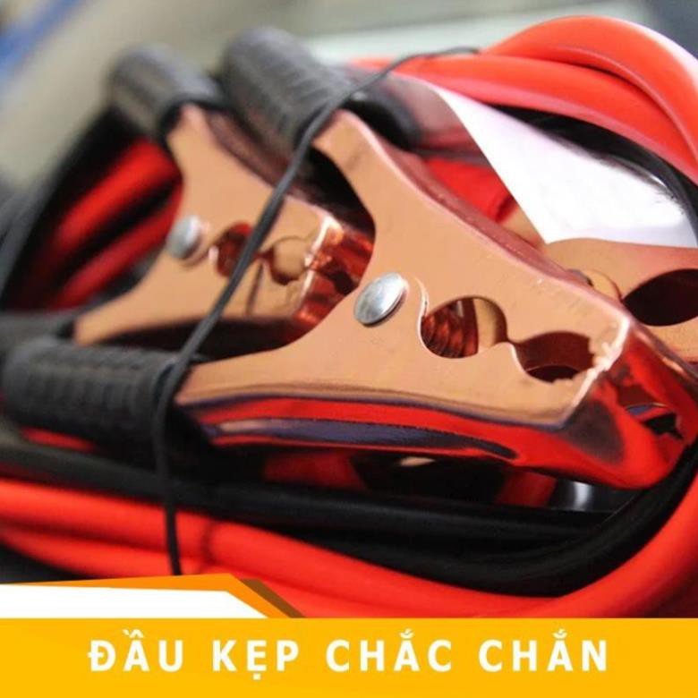 Bộ 2 Dây Cáp Kích Điện/ Dây Câu Bình Ắc Quy Lõi Đồng Cao Cấp - Rất Cần Thiết Cho Ôtô, Xe Hơi Chết Máy