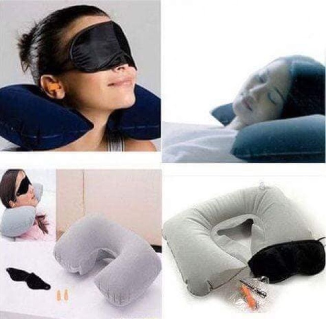 Bộ gối hơi cổ+ bịt mắt+ bịt tai