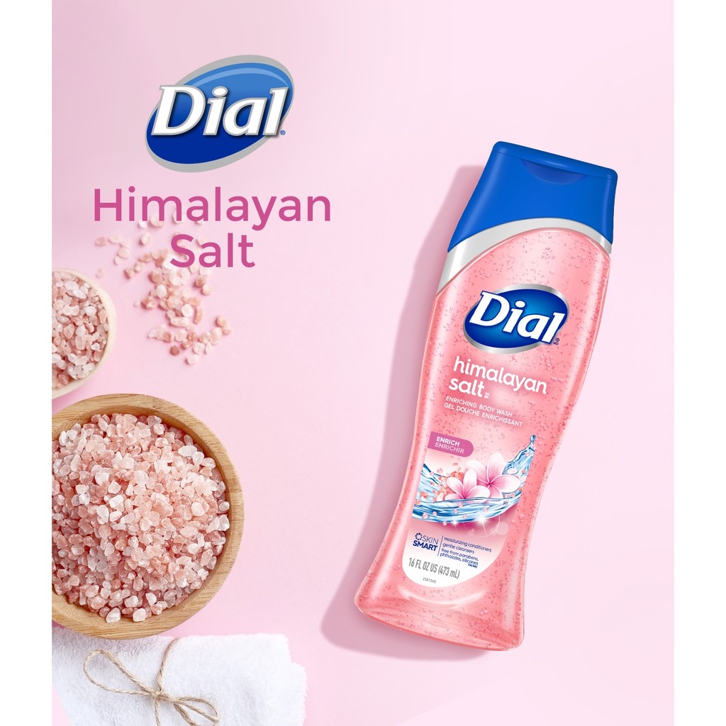 Sữa tắm Dial Himalayan Salt 473ml, sữa tắm dưỡng da Mỹ - Hàng nhập khẩu
