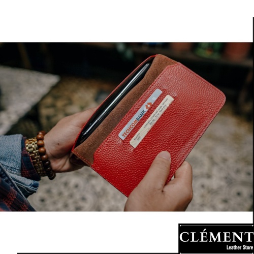 Ví điện thoại da cao cấp, bóp ví nam da bò thật Clément – CM017 – BH 12 tháng - Fullbox
