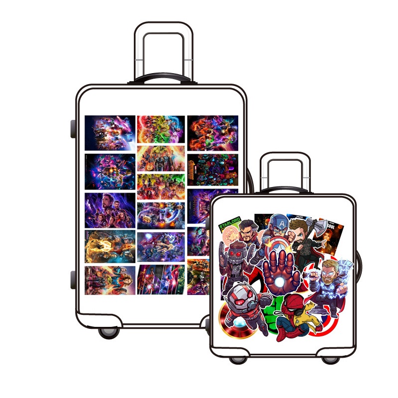 Set 95 miếng dán trang trí họa tiết Marvel The Avengers chống nước độc đáo