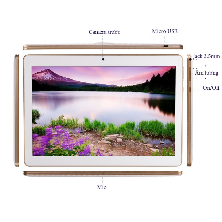 Máy tính bảng Tablet MTK6582 1.3GHz RAM 4G/ROM 64G 10.1inch Android 6.0 | BigBuy360 - bigbuy360.vn