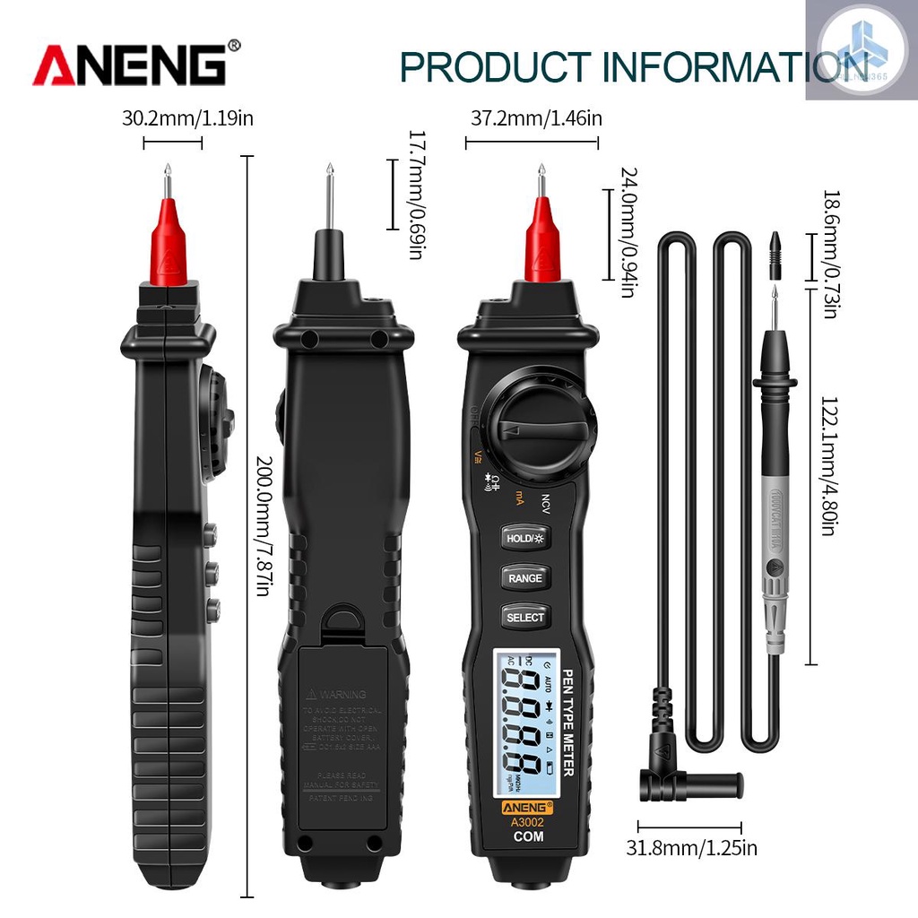 Bút Thử Điện ANENG A3002 4000 Đơn Vị AC/DC Đa Năng Có Đèn Nền