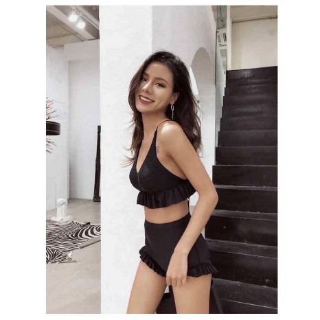 Bikini 2 Mảnh Đi Biển , Đồ Bơi Nữ Kín Đáo Bánh Bèo DLAVENDER BKN 19