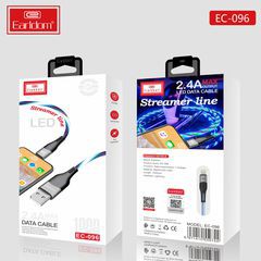 Dây Cáp Sạc Iphone SamSung  Sạc Nhanh 3A Có Đèn LED Earldom EC-081 Hỗ Trợ 3 Cổng Sạc Type C, Lightning, Micro.