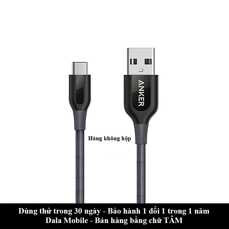 Cáp Sạc Anker Bọc Dù Dài 180cm Không Hộp