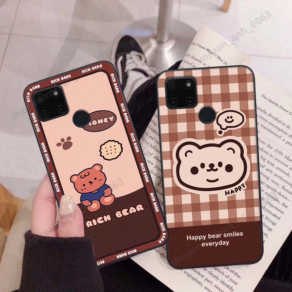 Ốp lưng Realme C20 / C21Y in hình hoa, gấu rich bear nghệ thuật, thời trang