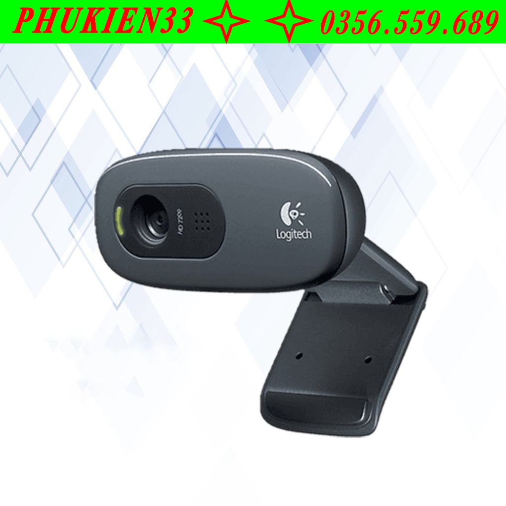 Webcam Logitech C270 Nhỏ gọn, linh hoạt cho Android TV Box, Laptop Hàng chính hãng