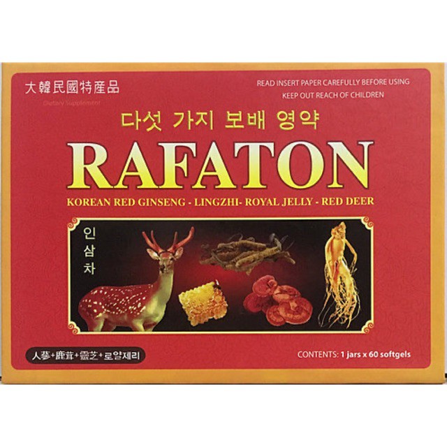 RAFATON - Vitamin, khoáng chất - đông trùng hạ thảo - nhung hươu - pharmaton