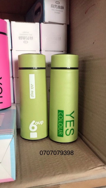 BÌNH THUỶ TINH GIỮ NHIỆT 450ml bọc nhựa chống nóng an toàn tiện dụng