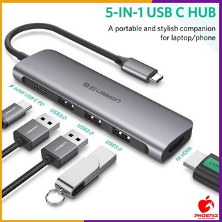 Cáp usb type-c sang hdmi/ hub usb 3.0 ugreen 50209