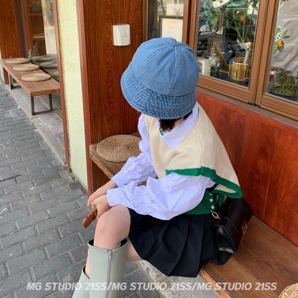 Mũ Tai Bèo MG STUDIO Chất Liệu Denim Thời Trang