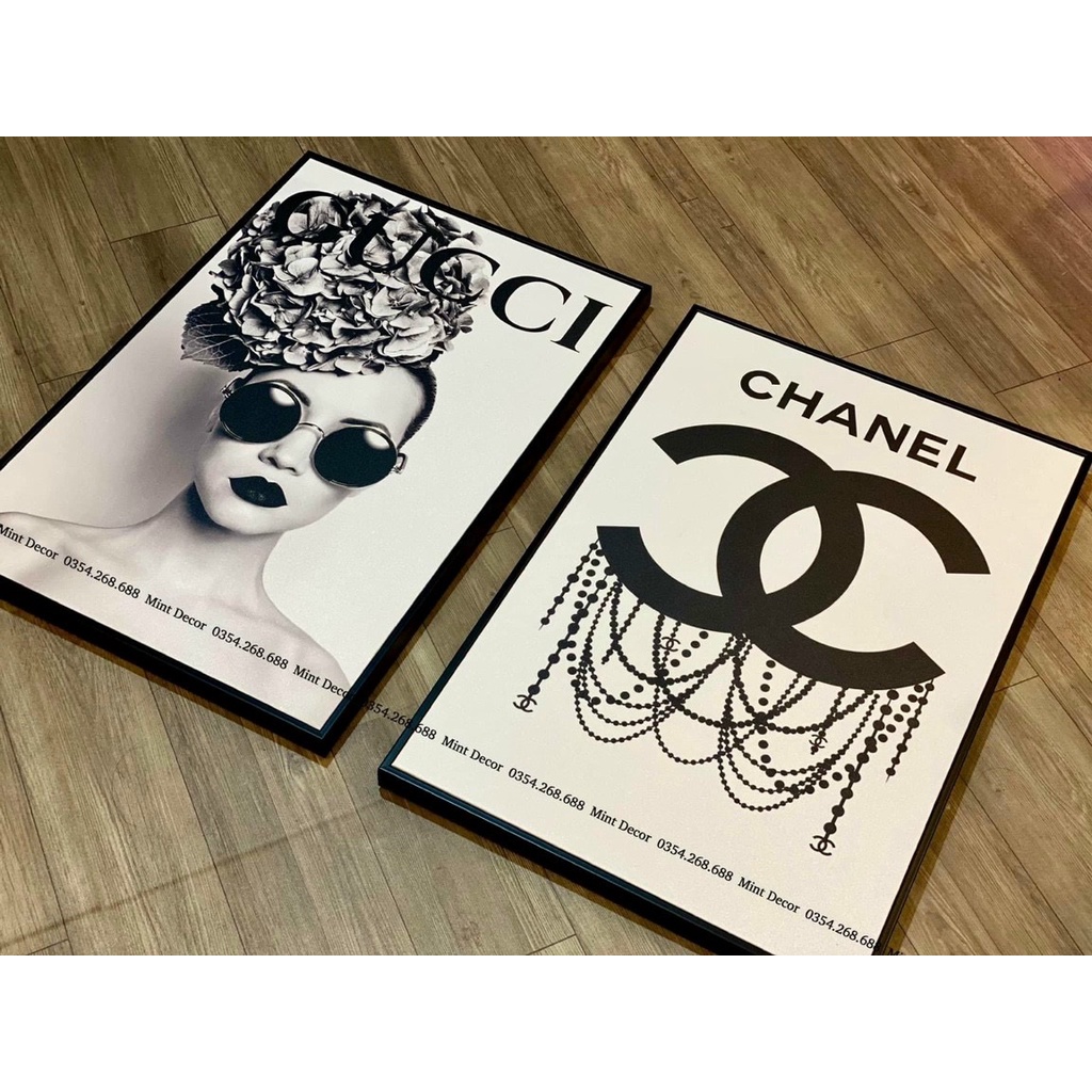 Tranh decor Gucci và Chanel trang trí tường | Tranh Mint