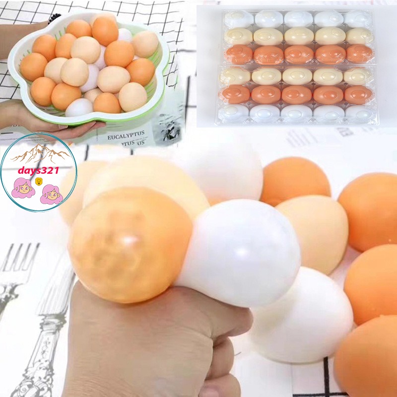 Đồ chơi Quả Trứng Gà Squishy Bóp Ra hạt nở slime co giãn đàn hồi giải tỏa căng thẳng