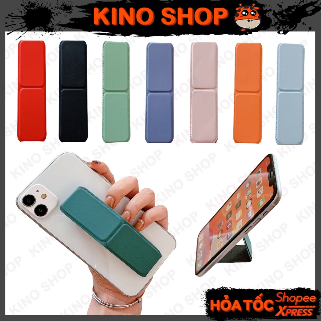 Giá đỡ điện thoại bằng da PU từ tính nam châm có thể gấp gọn tiện lợi cho iphone android
