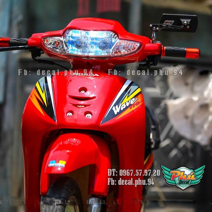 Tem rời Wave nhỏ đỏ đen (W)
