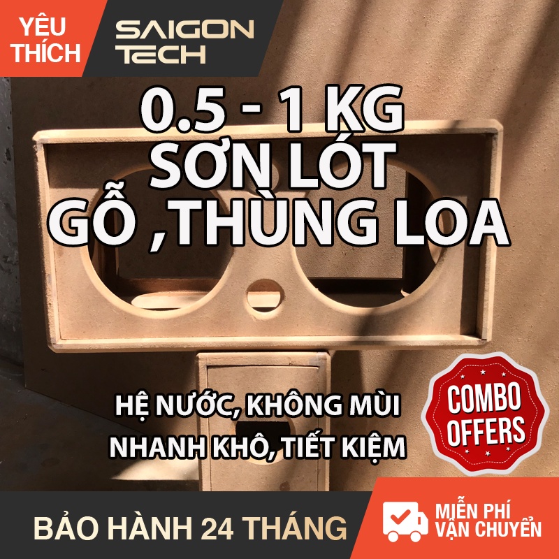 Sơn lót thùng loa, sơn lót gỗ chuyên dụng hệ nước - phù hợp với tất cả các loại gỗ, ván (MDF, nhập khẩu…) - Saigon Tech