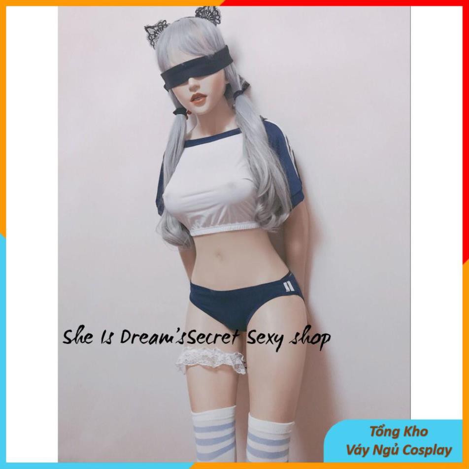 Bộ ngủ cosplay cổ động viên croptop, Thể thao sexy mã VĐv001 - Ivyshop | BigBuy360 - bigbuy360.vn