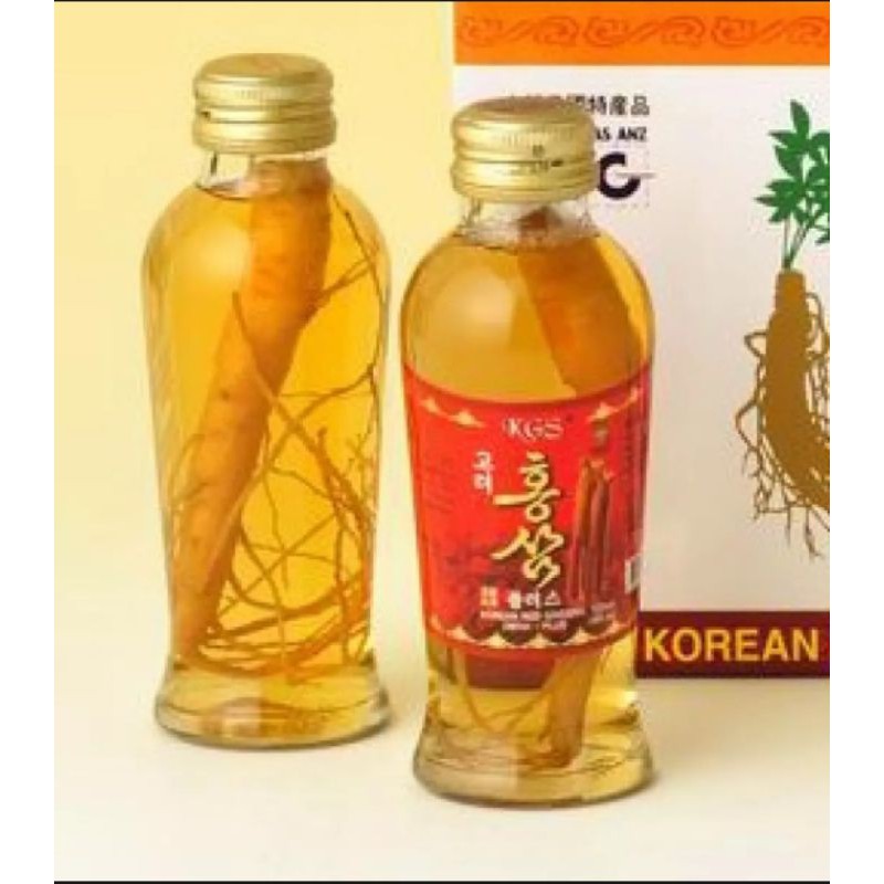 Nước hồng sâm có củ KGS Hàn Quốc 4 chai×120ml,PP Nhân Sâm Ánh Dương.