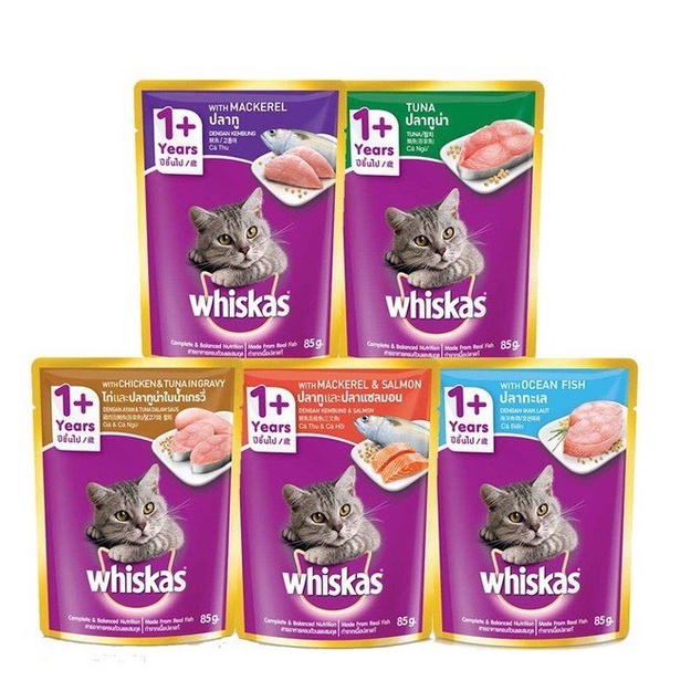 Pate Whiskas Thùng (24 Gói x 80g) - Pate Cho Mèo Con &amp; Mèo Lớn