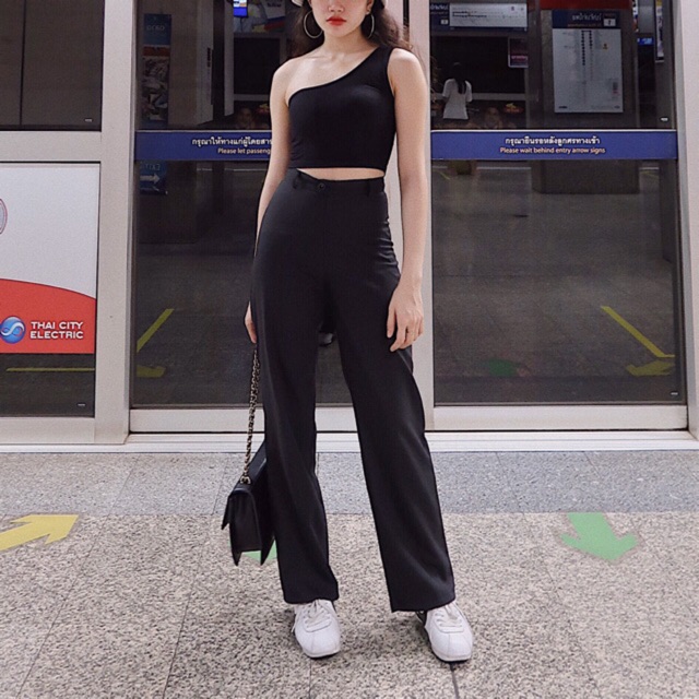 Áo croptop lệch vai-AC038