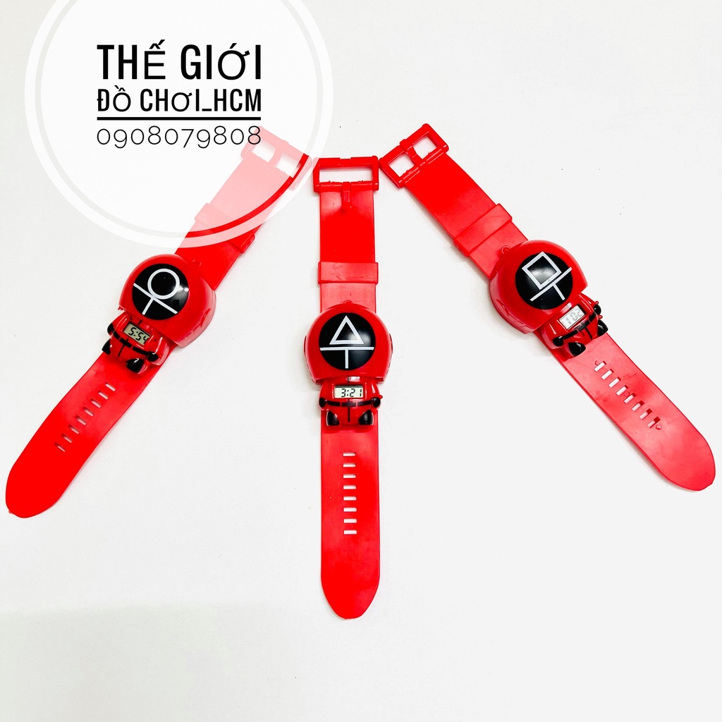 Đồng hồ đồ chơi Squid game dành cho bé trai