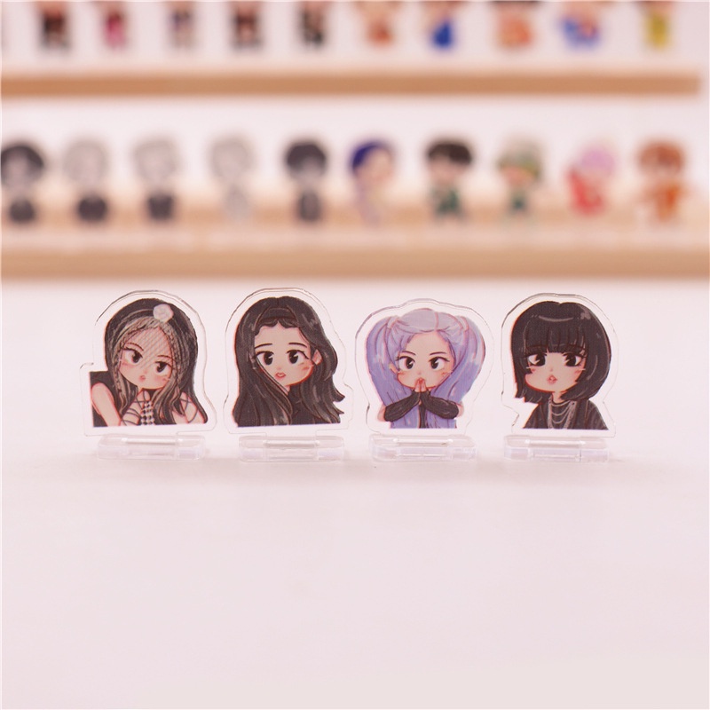 Mô hình đồ chơi thành viên nhóm BLACKPiNK chất liệu nhựa acrylic cao cấp cỡ 3.5cm trang trí bàn
