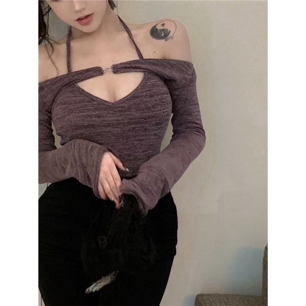 Áo yếm phối trễ vai Ulzzang