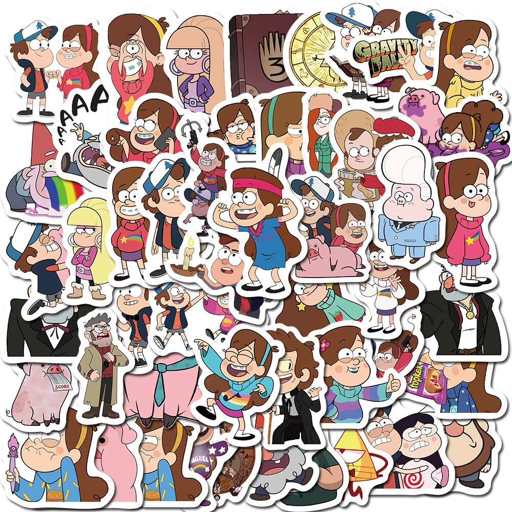 JOJO· Bộ Hình Dán Chống Thấm Gravity Falls, 50 tờ/bộ