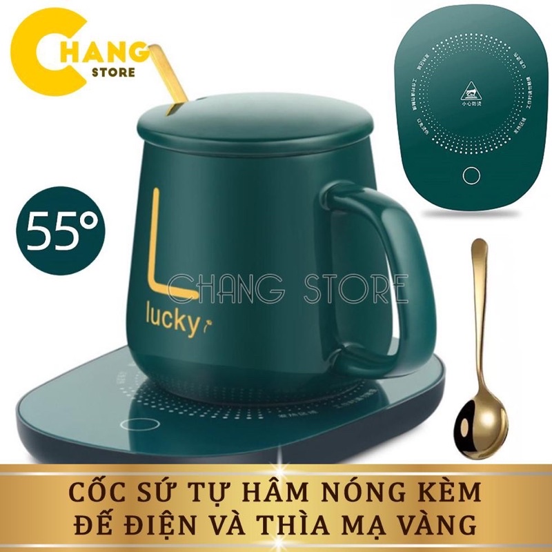 (QUÀ TẶNG HÀNG LOẠI 1) BỘ CỐC SỨ HÂM NÓNG SIÊU ĐẸP, TIỆN LỢI