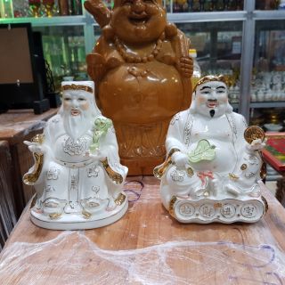 Cặp tượng thần tài ông địa sứ cao 20 cm