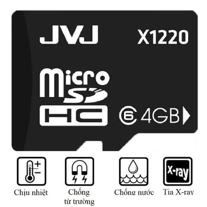 Thẻ nhớ JVJ 4Gb Class 6-Tốc độ cao Chuyên dụng điện thoại, Loa đài nghe nhạc, lưu trữ dữ liệu - bảo hành 5 năm 1 đổi 1