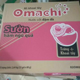 Thùng 30+3 gói miì khoai tây Omachi sườn hầm ngủ quả