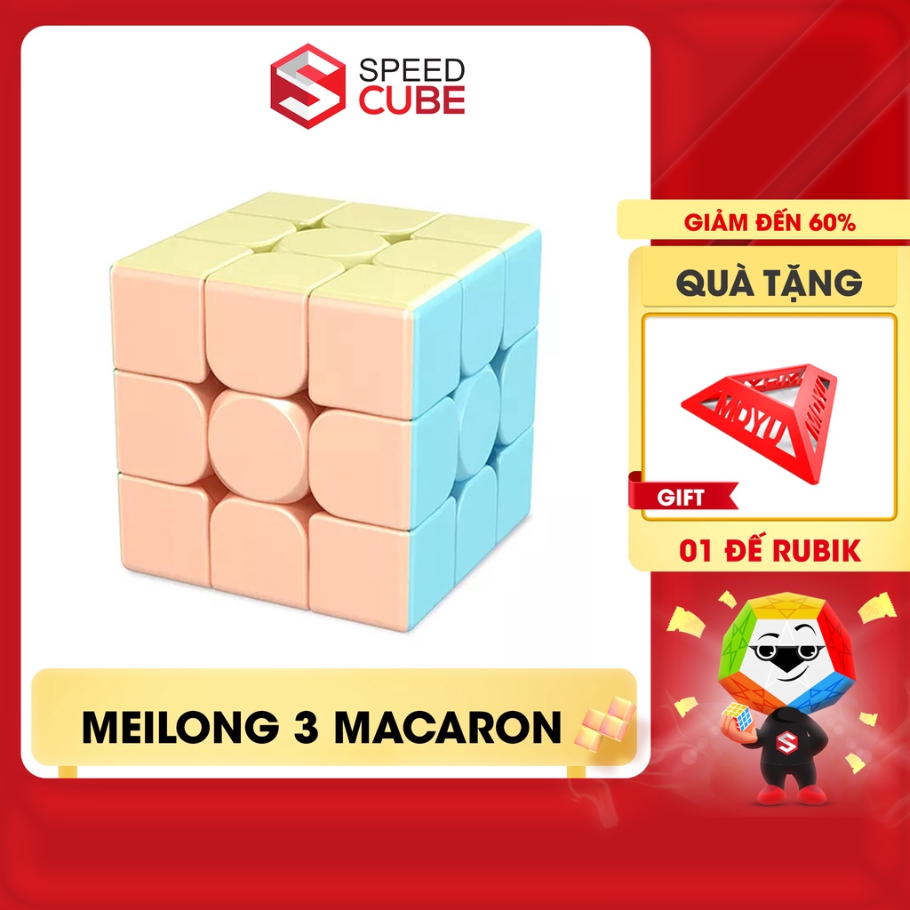 [Mã 44LIFESALE giảm 10% đơn 99K] Rubik 3x3 Giá Rẻ Moyu Meilong 3 Rubic 3x3 Macaron chính hãng moyu- Shop Speed Cube