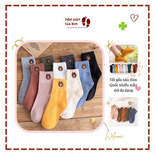 Set 10 đôi tất gấu🍁freeship🍁tất gấu brown loại 1