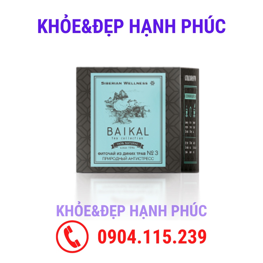[ Trà Baikan N3 ngủ ] Thực phẩm bảo vệ sức khỏe Trà thảo mộc Baikal tea collection. Herbal tea №3 – 30 túi/hộp