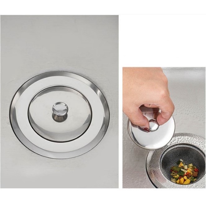 Dụng cụ lọc rác inox- N01, dụng cụ chặn rác bồn rửa bát bằng thép không gỉ
