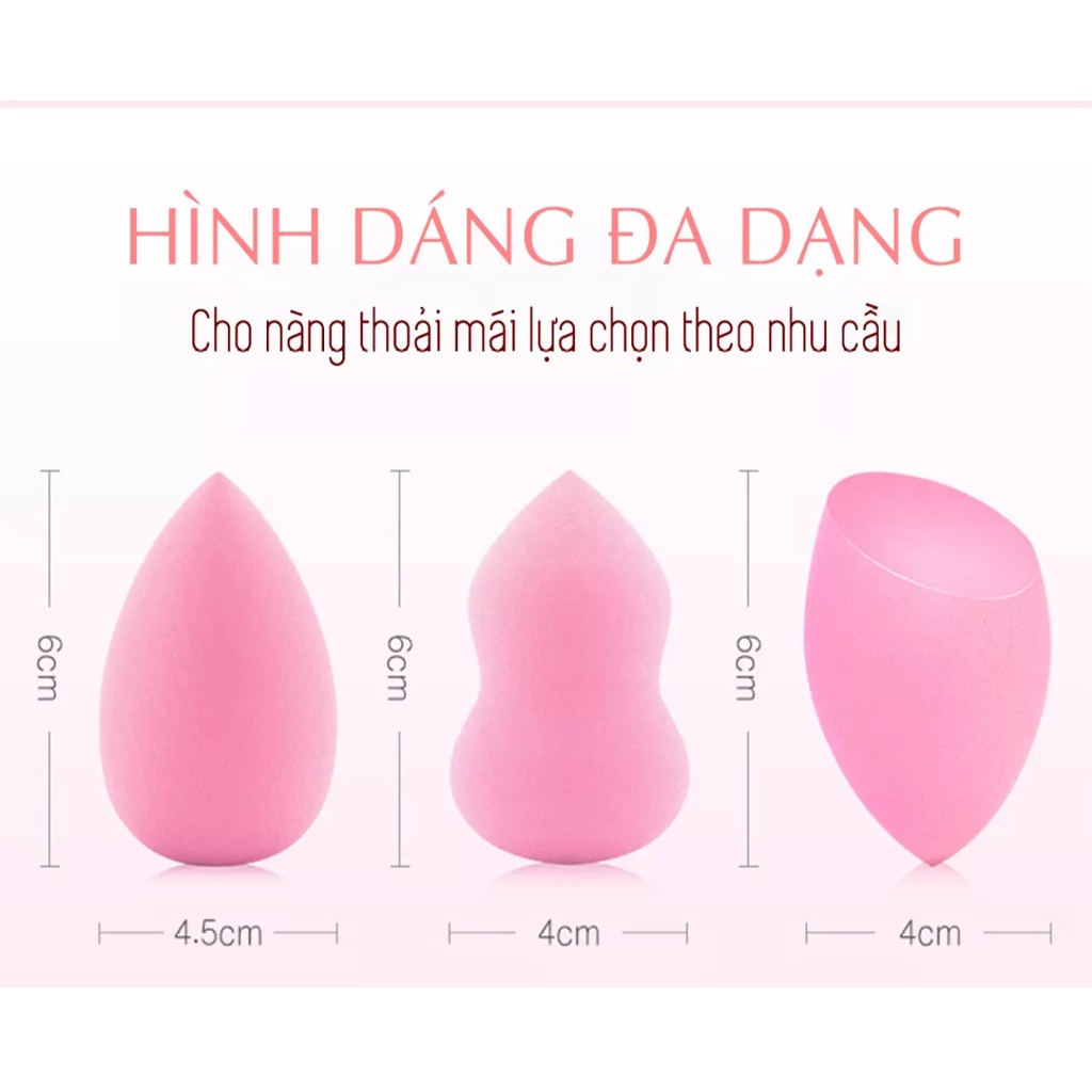 Mút trang điểm tán kem nền Acosmetics chất liệu siêu mềm mịn, dễ vệ sinh, 20g