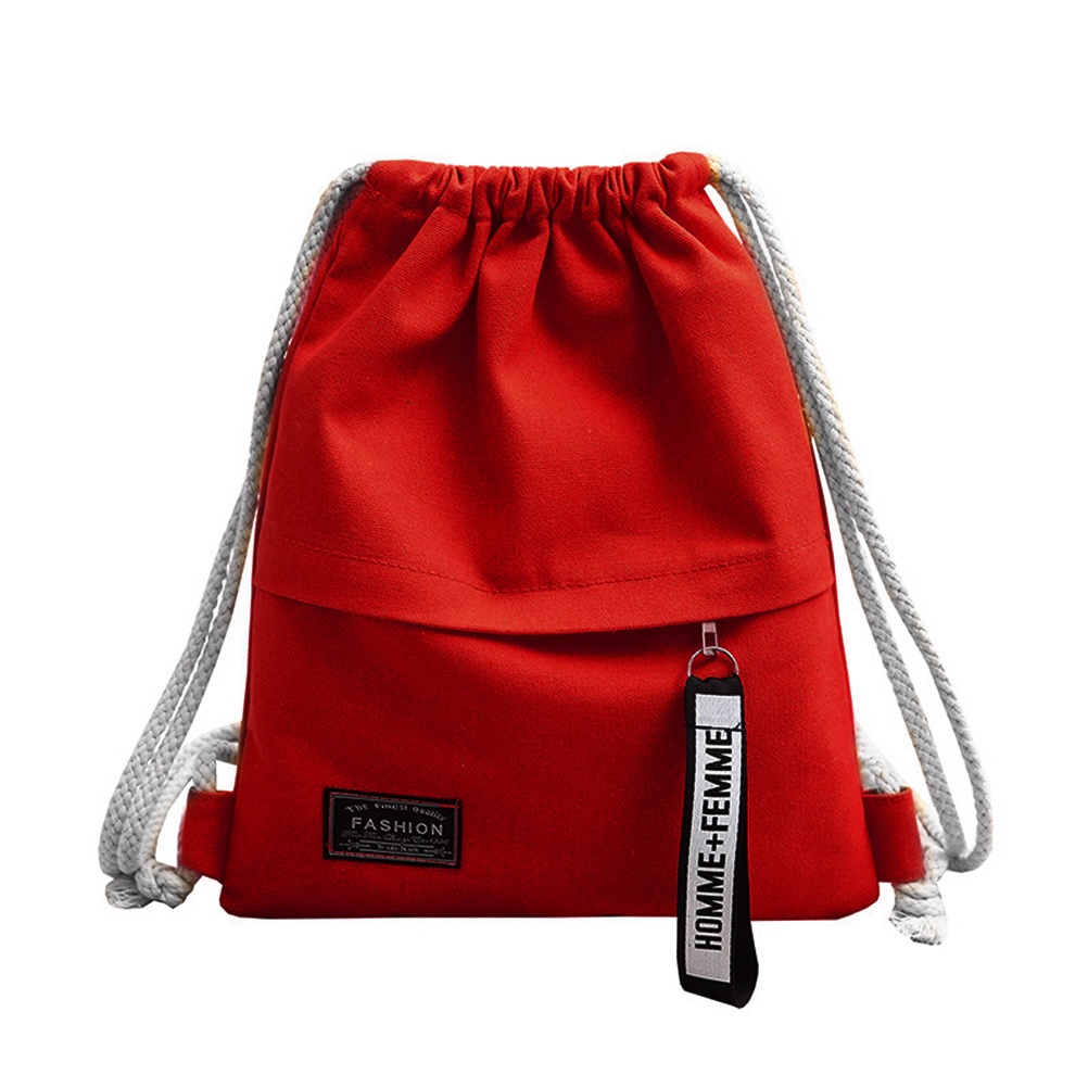 Ba Lô Canvas Dây Rút Thời Trang Dành Cho Tuổi Teen