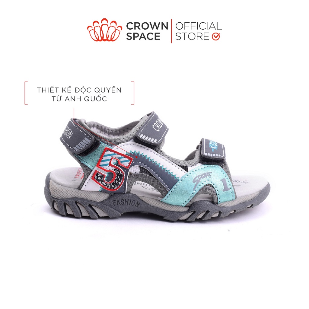 Dép Quai Hậu Bé Trai Crown Space Cao Cấp CRUK526 Siêu Êm Mềm Chống Trơn Trượt Size 26-35