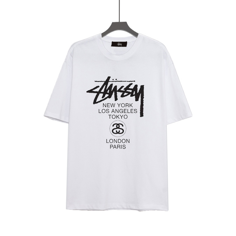 Áo thun STUSSY St5 tay ngắn cổ tròn vải cotton