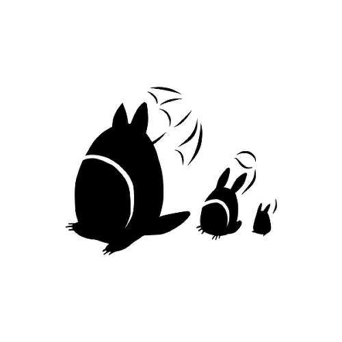Khuôn hình xăm Cá totoro