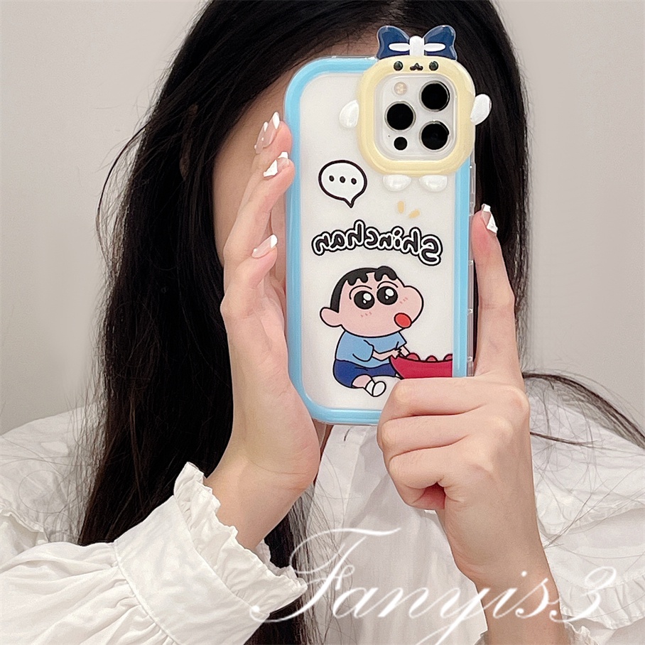 Ốp Điện Thoại Mềm Trong Suốt Họa Tiết Cậu Bé Bút Chì Cho iPhone 14 13 12 11 Pro Max X XR Xs Max 8 7 6 6s Plus SE 2020