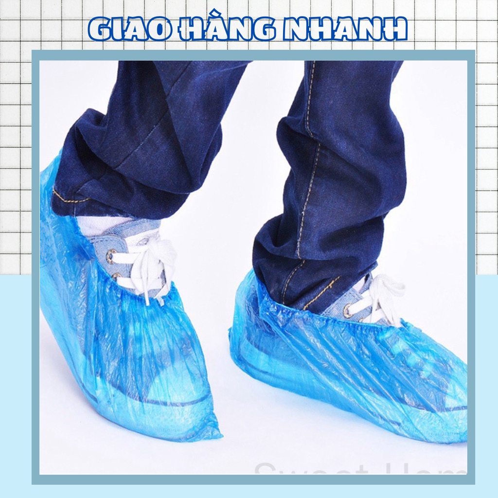 Túi Bọc Giày Đi Mưa⚡Set 100⚡ Sử Dụng 1 Lần/ Túi Nilong Đi Giày Chống Nước Mưa 88255 Shop Giao Hang Nhanh 88