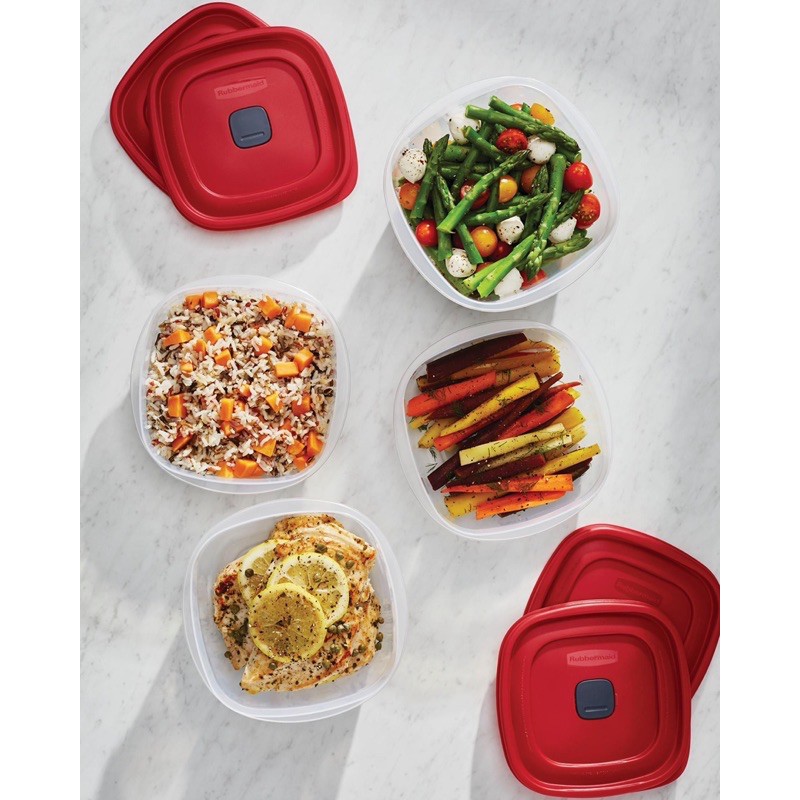 ✈HỘP NHỰA ĐỰNG THỰC PHẨM RUBBERMAID - MADE IN USA -  SET 9 HỘP + 9 NẮP ✈️✈️