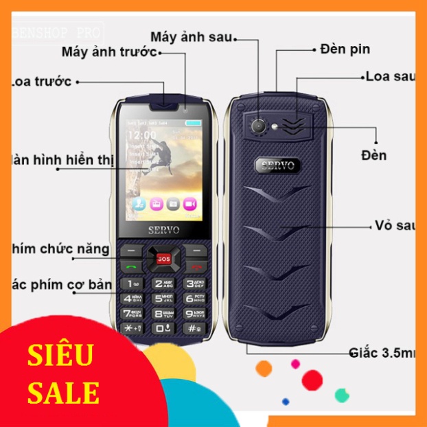 SĂN SALE NÀO Điện Thoai 4 Sim 4 Sóng Servo H8 Loa To Sóng Khỏe thiết kế Hầm Hồ Quân Đội màn hình hiển thị 2.8inch sạc pi