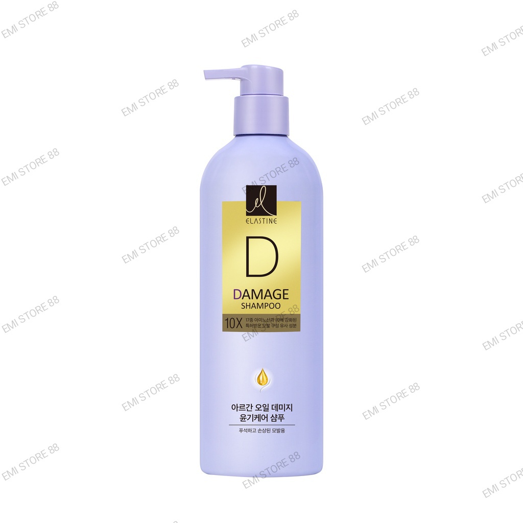 Dầu Gội/ Xả Hàn Quốc siêu dưỡng cấp ẩm và mềm mượt (D) Elastine Argan Oil Damage Care 10X Shampoo 680ml HÀNG CHÍNH HÃNG