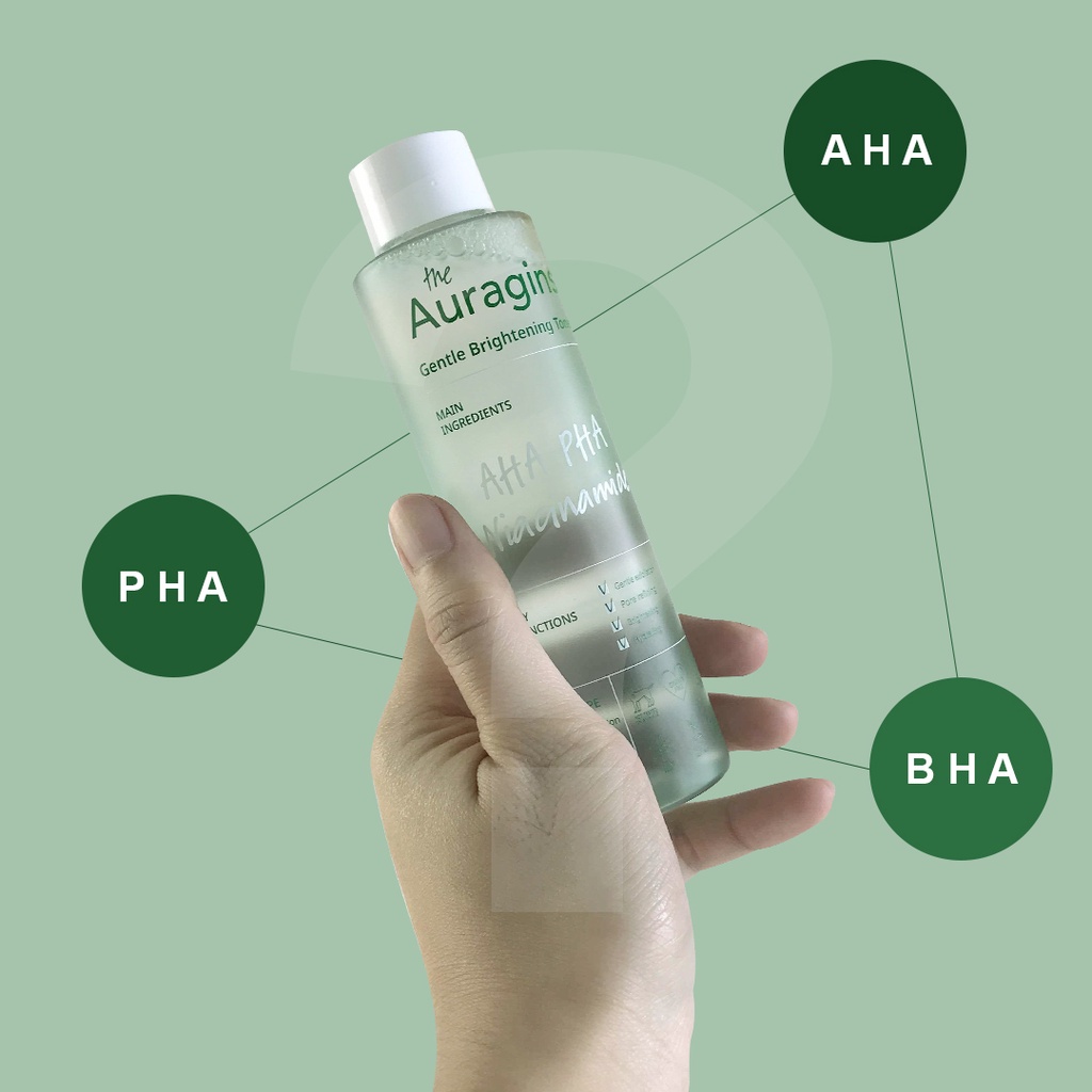 Nước Hoa Hồng Sáng Da The Auragins Toner Giảm Mụn Cấp Ẩm Chống Lão Hóa Gentle Brightening Toner 150ml - Khongcoson